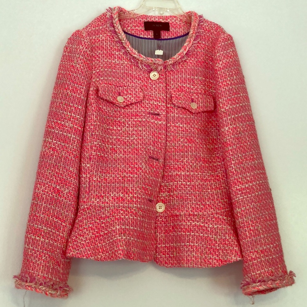 J. Crew Pink Tweed Women’s Blazer